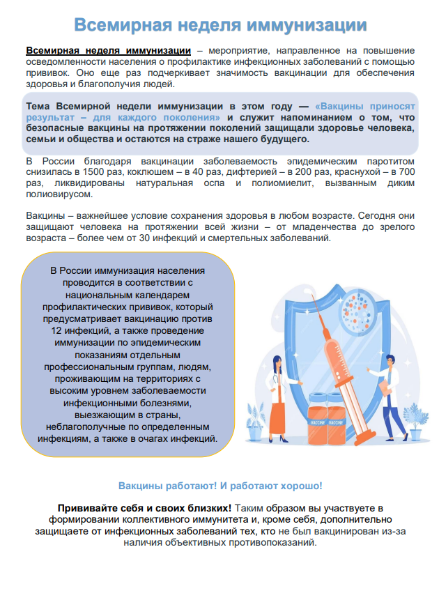 Всемирная неделя иммунизации